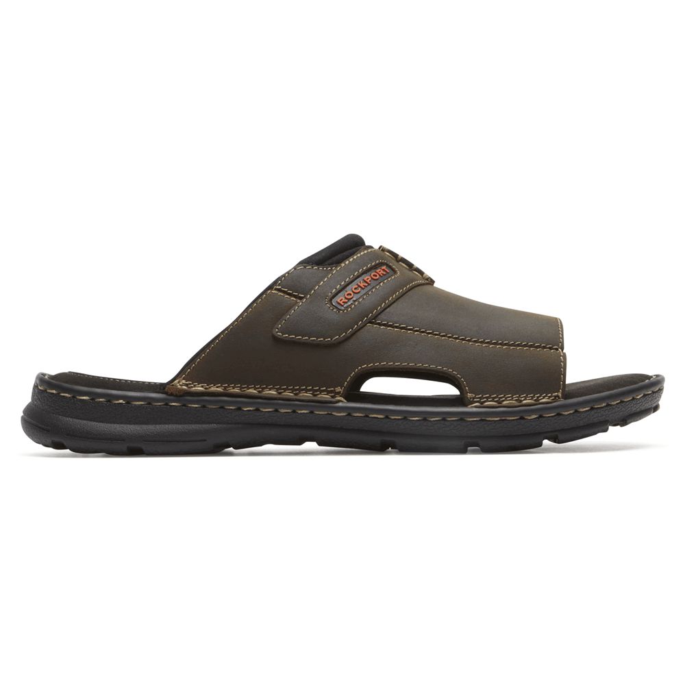 Rockport Canada Darwyn 2 Slide - Mens Slides Brown (LGO271689)